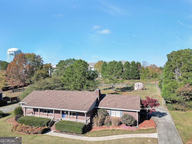 birds eye view of property