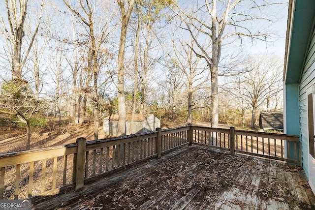 view of wooden deck