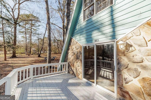 view of wooden deck