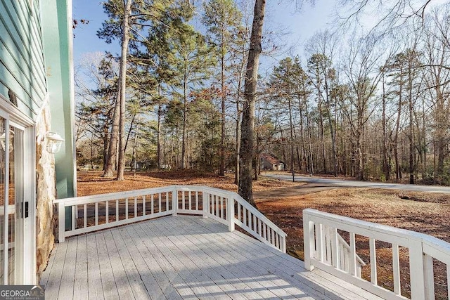 view of wooden deck