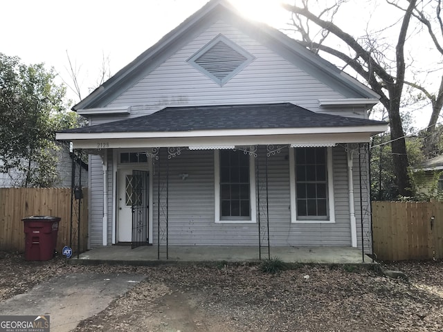 view of front of home