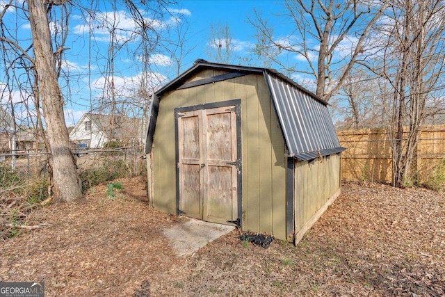 view of outdoor structure