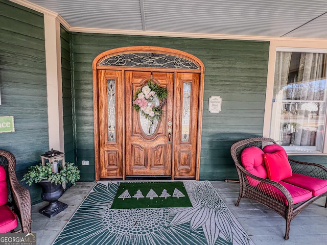 view of doorway to property