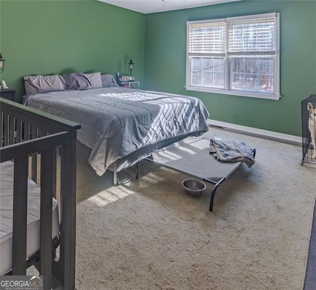 view of carpeted bedroom