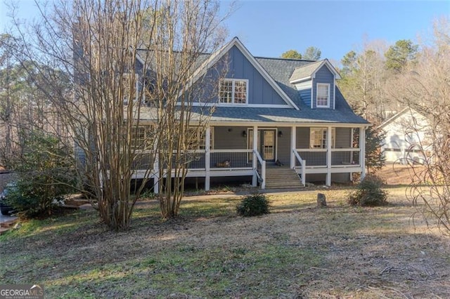 view of front facade featuring a porch