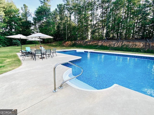 view of pool with a patio