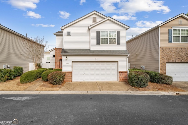 view of front of home featuring a garage