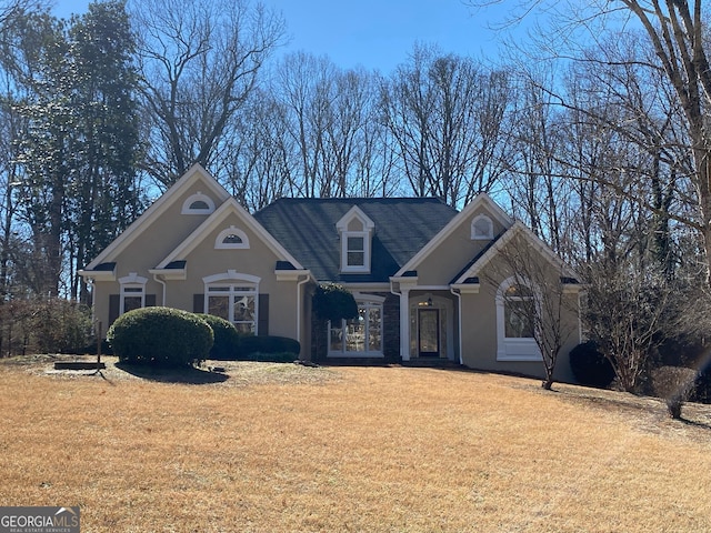 view of front of house with a front yard