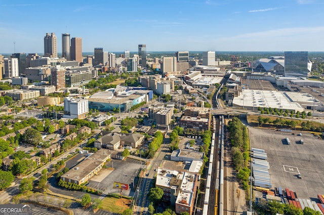 aerial view featuring a view of city