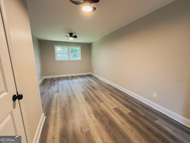 spare room featuring hardwood / wood-style flooring