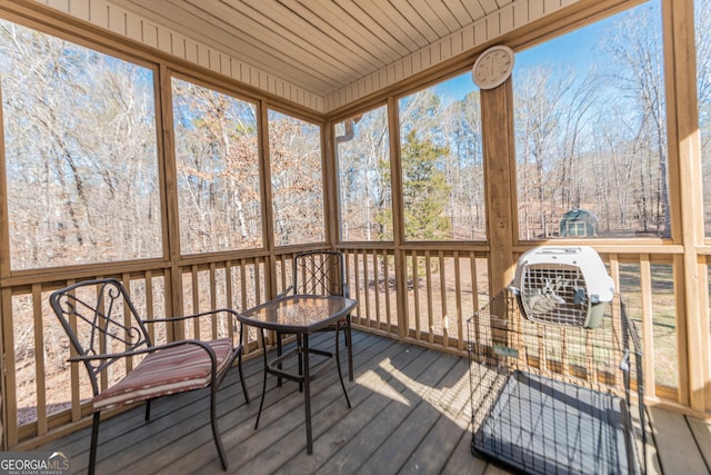 view of sunroom