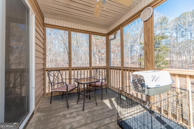 view of sunroom