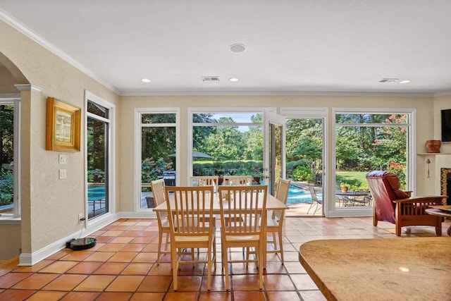 view of sunroom