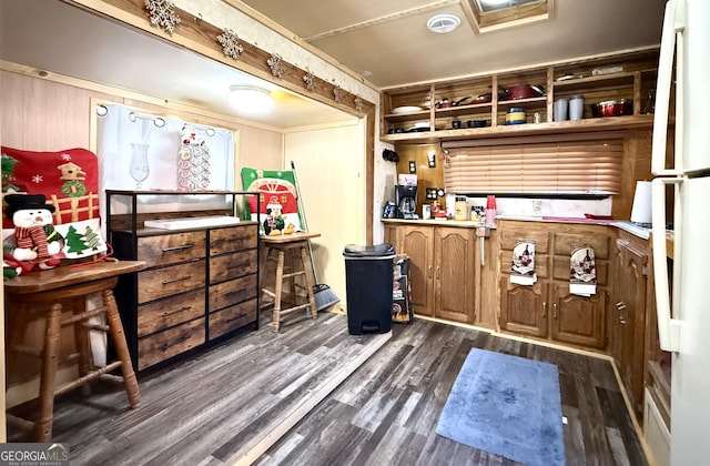 interior space featuring dark hardwood / wood-style flooring