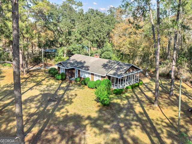 birds eye view of property