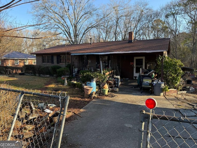 view of ranch-style house