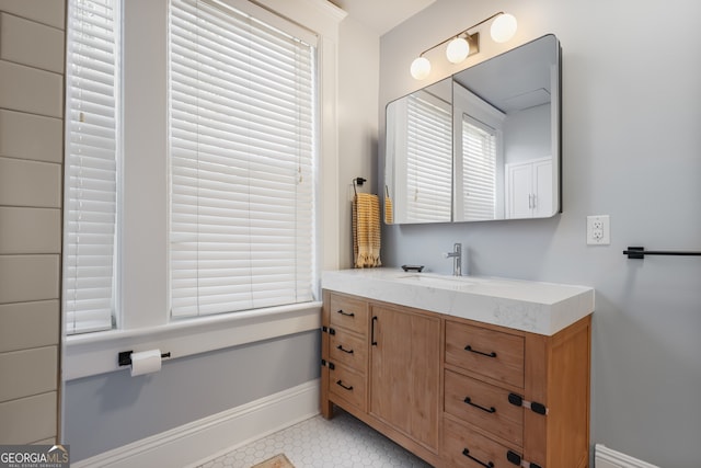 bathroom with vanity