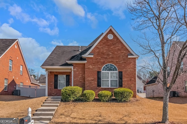 front of property with central AC