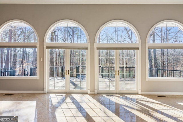 213 Pine Crest Dr, Cumming, GA 30040 - entryway featuring french doors and plenty of natural light