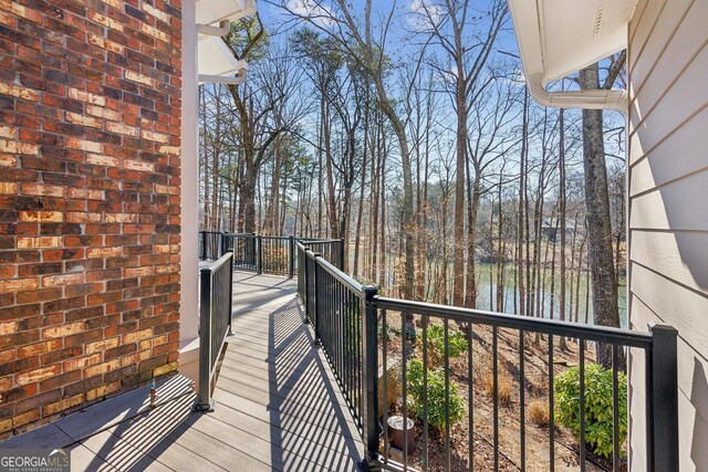 213 Pine Crest Dr, Cumming, GA 30040 - balcony featuring a water view and view of scattered trees