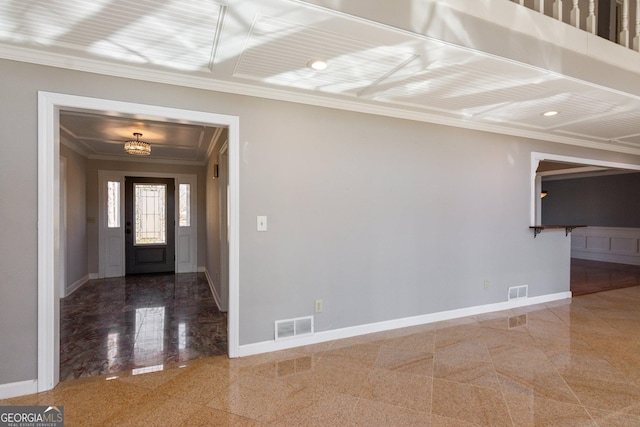 foyer with crown molding