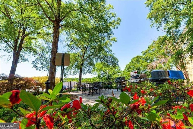 surrounding community featuring a patio area