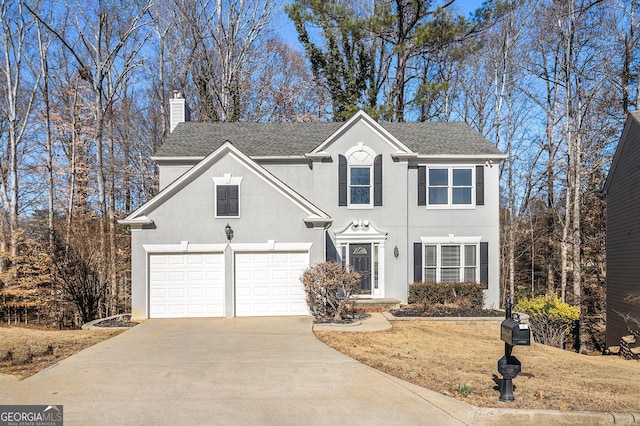 view of front of house featuring a garage