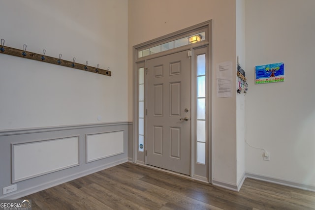 entryway featuring hardwood / wood-style floors