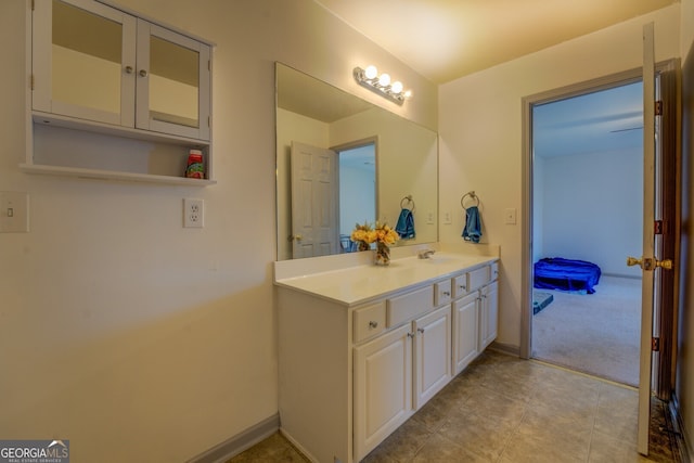 bathroom with vanity