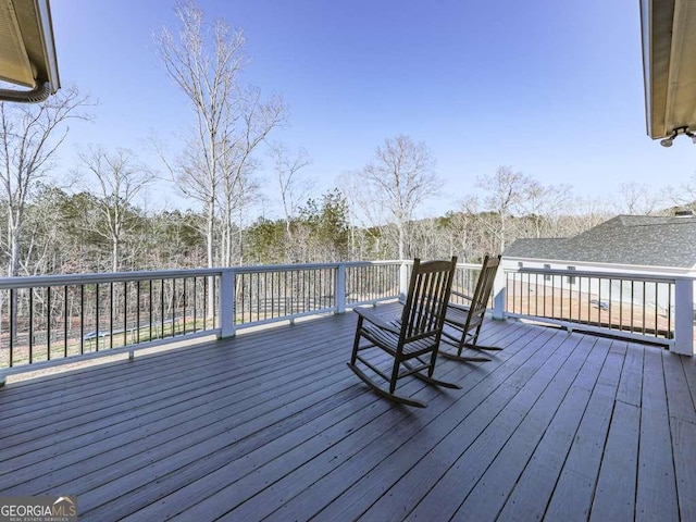 view of wooden deck