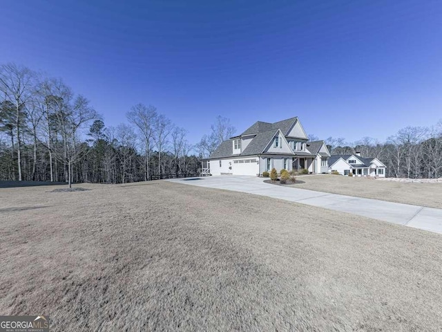 exterior space featuring a garage