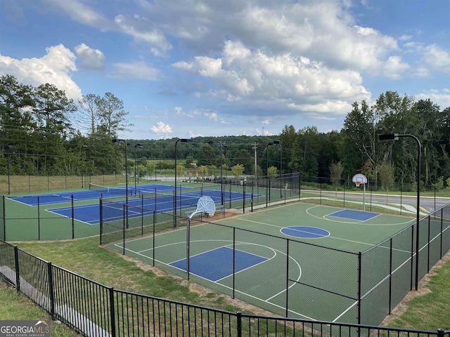 view of sport court with tennis court