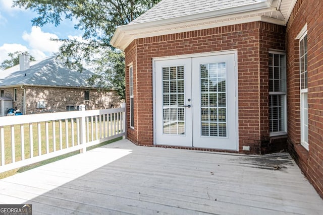 304 Stathams Way, Warner Robins, GA 31088 - wooden terrace with french doors
