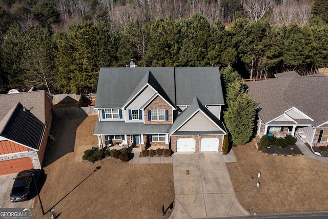 view of front of property with covered porch