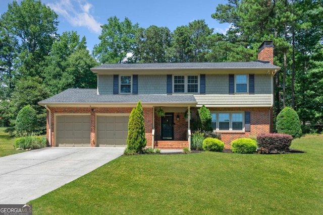 view of front of house with a front yard