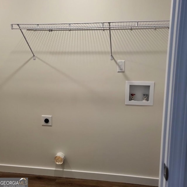 laundry room featuring hookup for a washing machine and electric dryer hookup