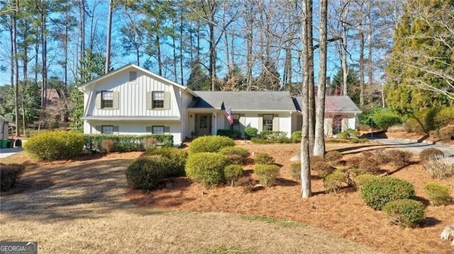 view of split level home