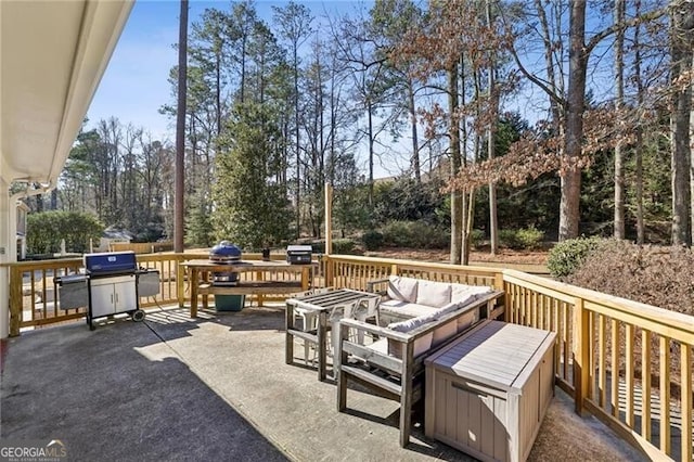 view of patio / terrace featuring area for grilling