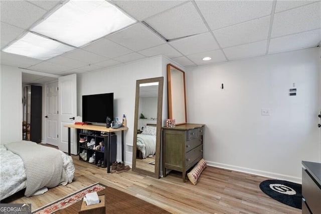 bathroom with a shower with curtain, vanity, toilet, and wood-type flooring