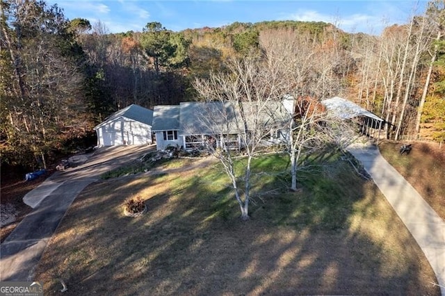 birds eye view of property