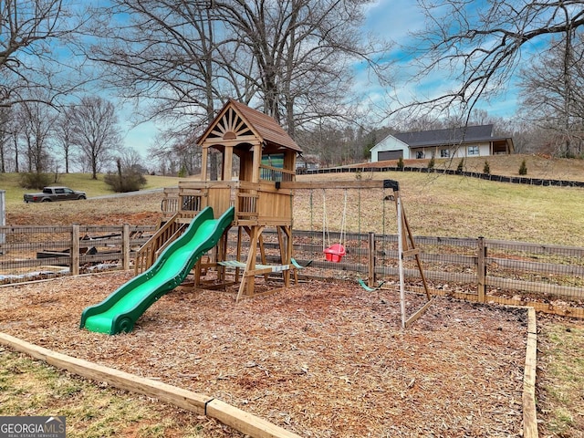 view of play area