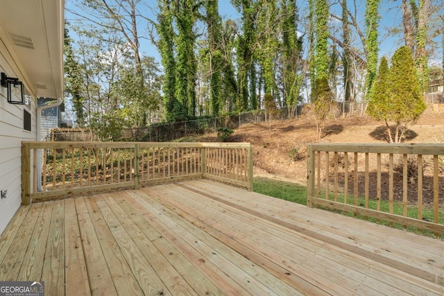 view of wooden deck