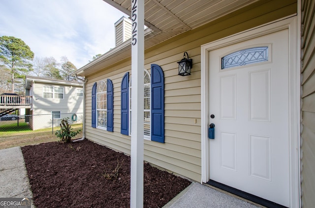 view of property entrance