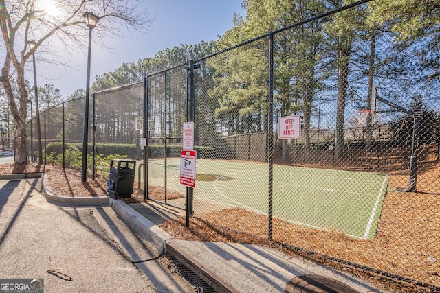 view of sport court