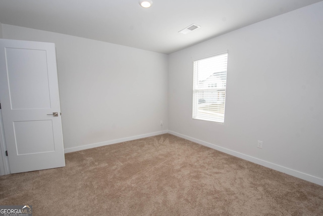 view of carpeted empty room