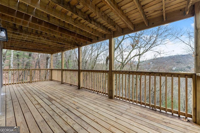 view of wooden terrace