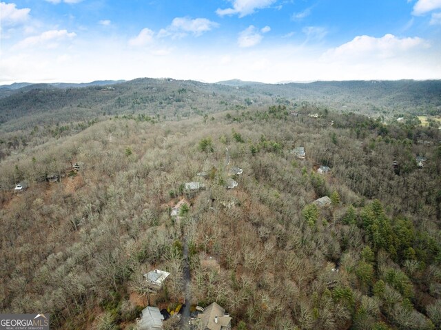 aerial view featuring a mountain view