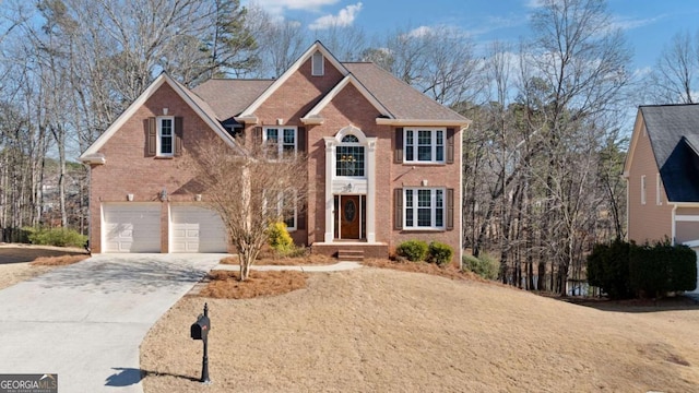 view of property with a garage