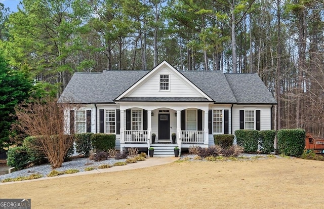 view of front of house featuring covered porch