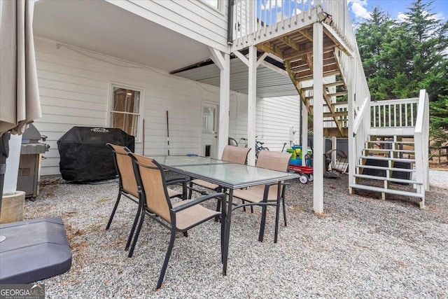 view of patio featuring grilling area